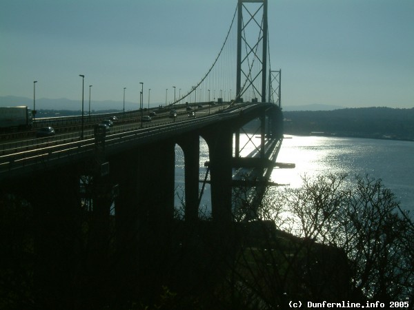 Road Bridge looking into the sun