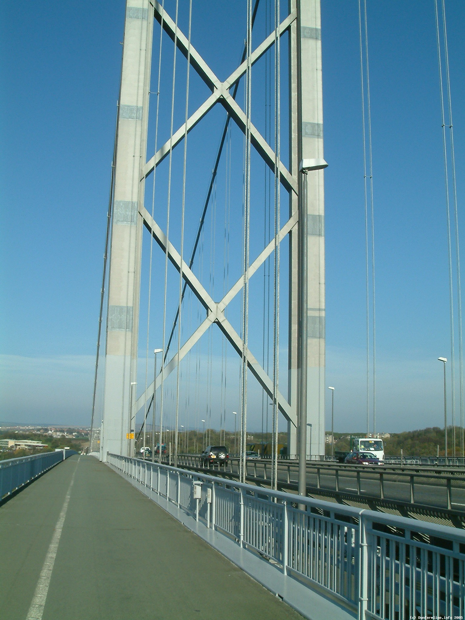 View across empty pedestrian  section