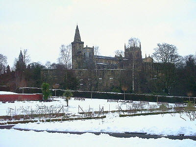 Abbey in winter